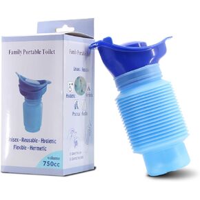 Adjustable Urinal, Pocket Toilet for Men Women, Portable Urinal Pee Bottles with Sealed Lid, Collapsible Urinals for Camping Travel Car Traffic Jam 750ML