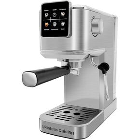 Espresso Machine 20 Bar, Touch Screen Espresso Maker with Americano, Coffee Machine with Steam Milk Frother, Stainless Steel Cappuccino Latte Machine for Cold Brew Home Gifts, Black