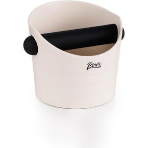 Bincoo Mini Coffee Knock Box 4.5 Inch - Espresso Accessories for Coffee Grounds Container - Multifunctional,Suitable for Home & Bar(Brown)