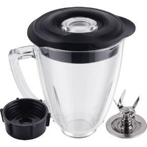 6-Cup Glass Jar with Blade with Lid, Replacement parts Compatible with Oster Blenders