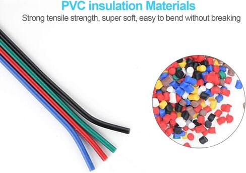 كابل تمديد سلك RGB 100FT 26AWG 4 دبوس 4 ألوان، سلك كهربائي 26 AWG Led لشريط RGB LED 5050 3528، سلك تمديد شريط LED 26 مقياس لإضاءة شريط شريط LED in Kuwait
