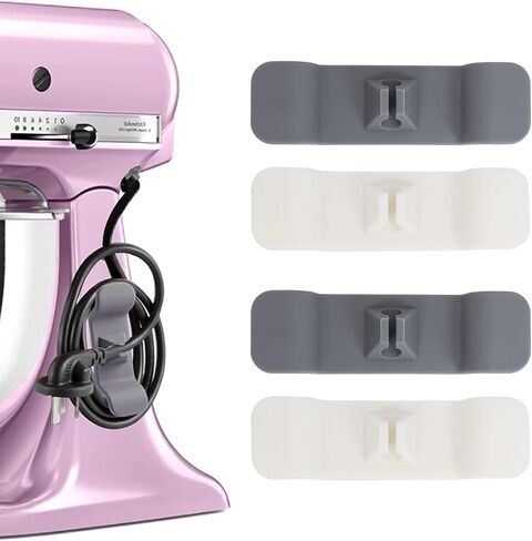 4 عبوات من منظم الأسلاك لأجهزة المطبخ، غلاف مرتب لخلاط سلك، منظم كابلات للخلاط، صانع القهوة، مقلاة الهواء، طنجرة الضغط (2 أبيض + 2 رمادي) in Kuwait