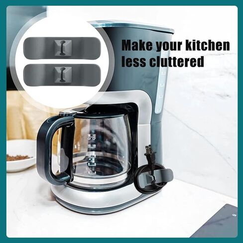 4 عبوات من منظم الأسلاك لأجهزة المطبخ، غلاف مرتب لخلاط سلك، منظم كابلات للخلاط، صانع القهوة، مقلاة الهواء، طنجرة الضغط (2 أبيض + 2 رمادي) in Kuwait