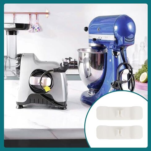 4 عبوات من منظم الأسلاك لأجهزة المطبخ، غلاف مرتب لخلاط سلك، منظم كابلات للخلاط، صانع القهوة، مقلاة الهواء، طنجرة الضغط (2 أبيض + 2 رمادي) in Kuwait