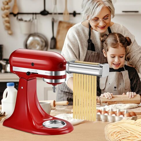 مجموعة مرفقات صانعة المعكرونة المكونة من 3 قطع لخلاطات حامل كيتشن إيد، تتضمن أسطوانة ورق المعكرونة، وقطاعة السباغيتي، وقطاعة فيتوتشيني، وإكسسوارات المعكرونة المصنوعة من الفولاذ المقاوم للصدأ لخلاط مساعد المطبخ in Kuwait