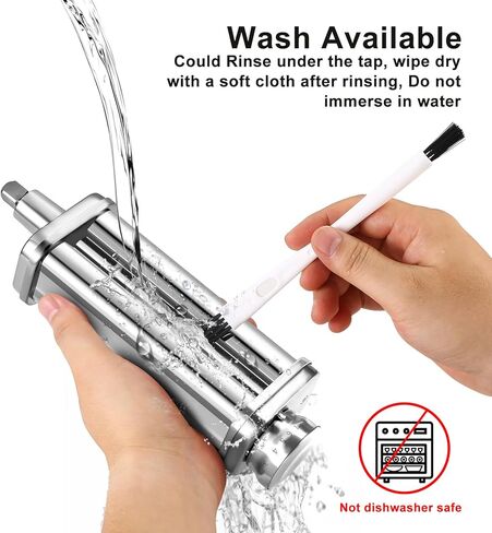 مجموعة مرفقات صانعة المعكرونة المكونة من 3 قطع لخلاطات حامل كيتشن إيد، تتضمن أسطوانة ورق المعكرونة، وقطاعة السباغيتي، وقطاعة فيتوتشيني، وإكسسوارات المعكرونة المصنوعة من الفولاذ المقاوم للصدأ لخلاط مساعد المطبخ in Kuwait