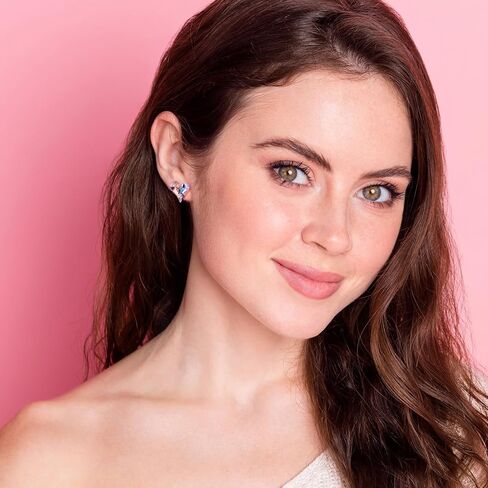 أقراط القلب الوردي أقراط زركونيا مكعبة أقراط فضية أقراط كريستال أقراط جوهرة الميلاد أقراط مضادة للحساسية للنساء هدايا in Kuwait