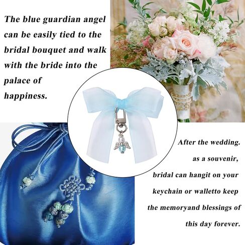 Something Blue for Bride Bouquet Charms for Wedding Memory Wedding Accessories for Brides Sister Wedding Gifts Bridal Jewelry in Saudi Arabia
