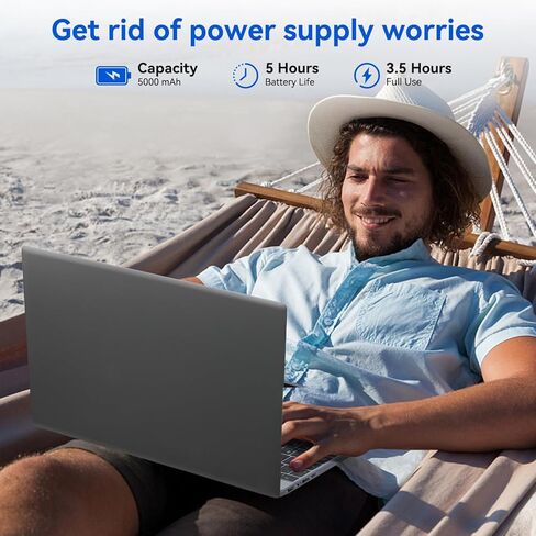 كمبيوتر محمول AEEZO، كمبيوتر محمول مقاس 15.6 بوصة، شاشة FHD 1080 بكسل، معالجات Intel Celeron N5095، 16 جيجابايت DDR4 512 جيجابايت SSD، 2.4G/5G WiFi، بلوتوث 4.2، Mini-HDMI in Kuwait