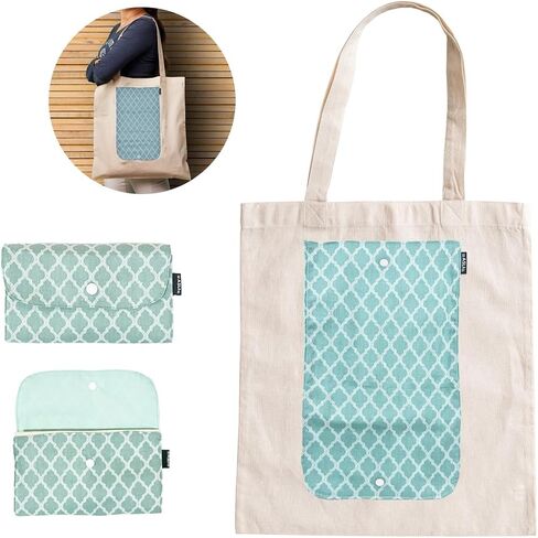 Large Foldable Eco-Friendly Tote Bag/Grocery Shopping/Travel –Handmade by Indigenous Mothers in Malaysia in Saudi Arabia