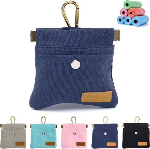 Dog Treat Pouch, Hand Free Dog Training Treat Bag with Carabiner & Magnetic Buckle, Auto Closing Dog Walking Bag for Puppy Travel or Outdoor Use, Pet Feed Snack Reward Pocket, Black in Saudi Arabia
