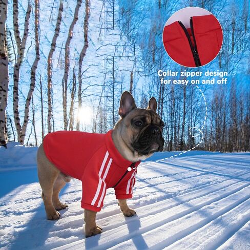 PUMYPOREITY Dog Hoodie for French Bulldog, Pullover Stretchy Dog Hoodies for Frenchie, Soft Dog Sweatshirts, Frenchie Clothes for Cold Weather, Blue, XL in Saudi Arabia