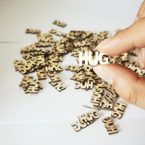 Hug to Give,Jar of Hug Gag Gifts Hug Wooden Cutout Letter Piece Bad Mood Vent Spoof Valentine's Day Birthday Anniversary fathers' day gifts(Hug To Give) in Saudi Arabia