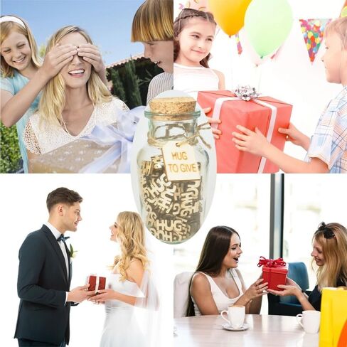 Hug to Give,Jar of Hug Gag Gifts Hug Wooden Cutout Letter Piece Bad Mood Vent Spoof Valentine's Day Birthday Anniversary fathers' day gifts(Hug To Give) in Saudi Arabia