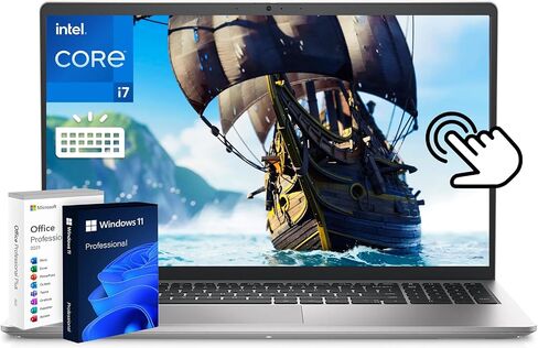 Dell Inspiron 15 3530 Business Touchscreen Laptop Windows 11 Pro, 15.6" FHD, Intel i7-1355U Up to 5.00 GHz, 64 GB RAM, 2 TB SSD, Wi-Fi 6, 1080P Webcam, Backlit Keyboard, MS Office Lifetime License in Saudi Arabia