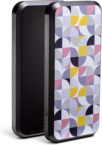 Mophie powerstation prime10 - Portable Power Bank with 10,000mAh Internal Battery, 18W USB-C PD Fast Charging, Charge 3 Devices Simultaneously, LED Power Indicator - Geo Purple in Saudi Arabia