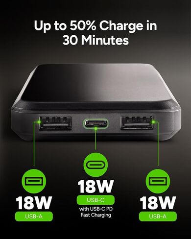 Mophie powerstation prime10 - Portable Power Bank with 10,000mAh Internal Battery, 18W USB-C PD Fast Charging, Charge 3 Devices Simultaneously, LED Power Indicator - Geo Purple in Saudi Arabia