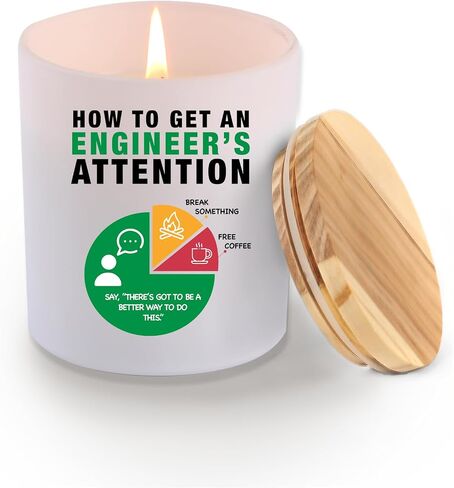 How to Get an Engineer's Attention Candle Engineering Gifts Scented Candles Boyfriend Husband Student Son Daughter Jar Candles Lavender Scent 9.5 oz in Saudi Arabia
