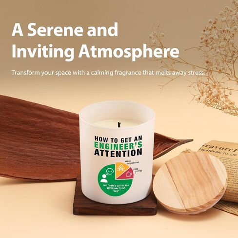 How to Get an Engineer's Attention Candle Engineering Gifts Scented Candles Boyfriend Husband Student Son Daughter Jar Candles Lavender Scent 9.5 oz in Saudi Arabia