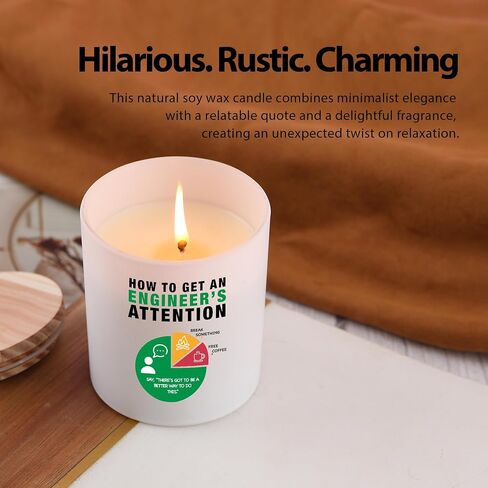 How to Get an Engineer's Attention Candle Engineering Gifts Scented Candles Boyfriend Husband Student Son Daughter Jar Candles Lavender Scent 9.5 oz in Saudi Arabia
