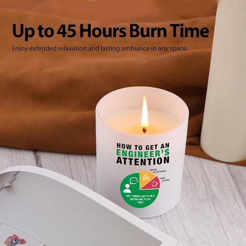 How to Get an Engineer's Attention Candle Engineering Gifts Scented Candles Boyfriend Husband Student Son Daughter Jar Candles Lavender Scent 9.5 oz in Saudi Arabia