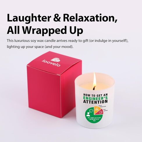 How to Get an Engineer's Attention Candle Engineering Gifts Scented Candles Boyfriend Husband Student Son Daughter Jar Candles Lavender Scent 9.5 oz in Saudi Arabia