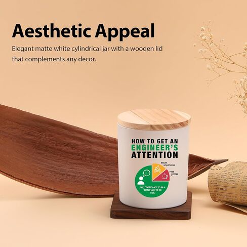 How to Get an Engineer's Attention Candle Engineering Gifts Scented Candles Boyfriend Husband Student Son Daughter Jar Candles Lavender Scent 9.5 oz in Saudi Arabia