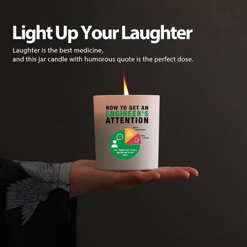 How to Get an Engineer's Attention Candle Engineering Gifts Scented Candles Boyfriend Husband Student Son Daughter Jar Candles Lavender Scent 9.5 oz in Saudi Arabia
