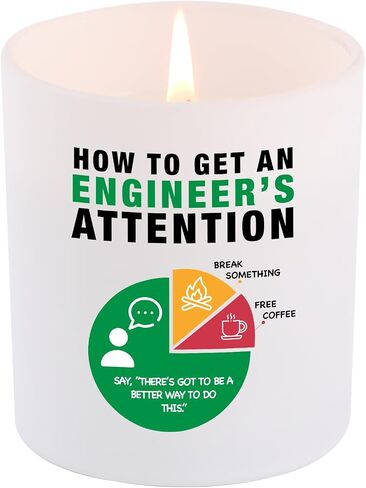 How to Get an Engineer's Attention Candle Engineering Gifts Scented Candles Boyfriend Husband Student Son Daughter Jar Candles Lavender Scent 9.5 oz in Saudi Arabia
