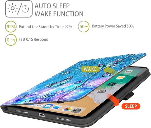 iPad Air 13 inch Case M2 2024, iPad Pro 12.9 6th/5th/4th/3rd Generation Case with Pencil Holder Multi-Angle View Adjustable Stand Shockproof with Pocket/Hand Strap/Auto Wake Sleep, Bookshelf Cat in Kuwait