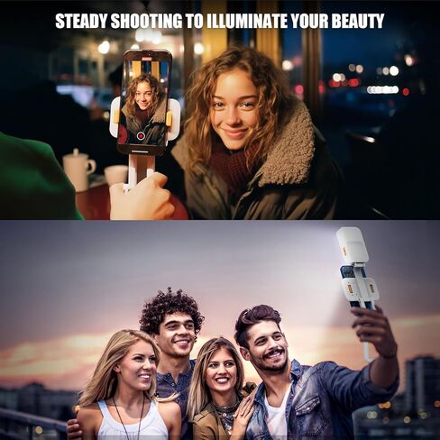 Selfie Light for iPhone, Evershop Rechargeable RGB Video Ring Light for Phone with CRI95 Adjustable Brightness, Portable Phone Light Perfect for Selfies, Videos, Photography, Makeup, TikTok,YouTube in Saudi Arabia