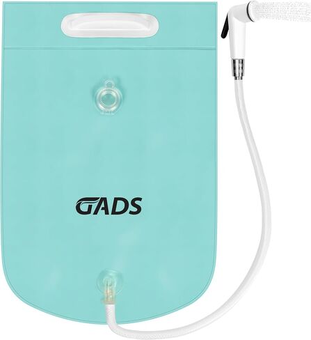 Portable Hair Washing Station, 2.5 GL Bedside Shower Water Bag for Hair Washing in Bed, Use with Inflatable Shampoo Basin, Inflatable Hair Washing Basin, Inflatable Bathtub - Blue in Saudi Arabia