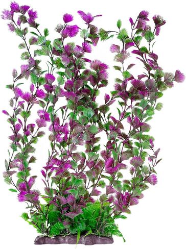 Hamiledyi Aquarium Plastic Plants Aquarium Decor Artificial Fish Tank Plants,Tall Fish Tank Decorations, Extra Large Aquarium Plant 20.4-inch Tall,1PCS in Saudi Arabia