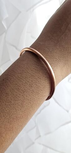 Beaditwearitloveit أساور من النحاس الخام النقي، خلخال وأساور قابلة للتعديل وقابلة للتكديس، مجوهرات من النحاس الخام (خلخال كبير 10.5 بوصة) in Kuwait