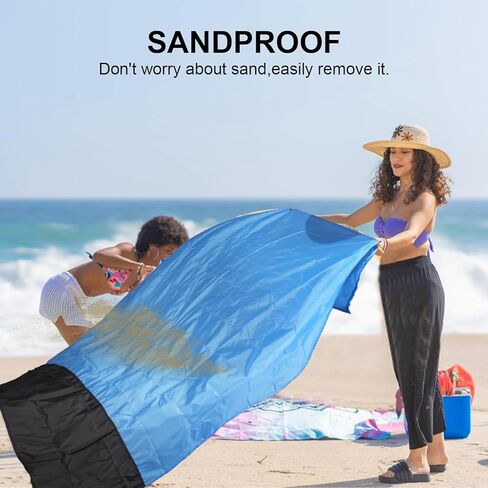Beach Blankets, Waterproof Beach Mat, Sand Free Camping Blanket, Oversized Travel Blankets for 4 Adults Outdoor, for Travel Camping Hiking Picnic, Easy to Clean in Saudi Arabia