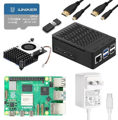 مجموعة Extreme Starter لـ Raspberry Pi 5 - (ذاكرة وصول عشوائي 8 جيجابايت - إصدار تخزين 128 جيجابايت) in Kuwait