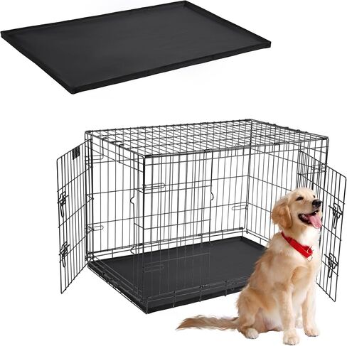 balapet طوي الكلب قفص صينية استبدال المحمولة منصات تبول الكلب حامل للسفر بطانة مقاومة للماء قاعدة أرضية حماية وسادة ولوحة مقسم، قعادة الكلب في الأماكن المغلقة، سهلة التنظيف in Saudi Arabia