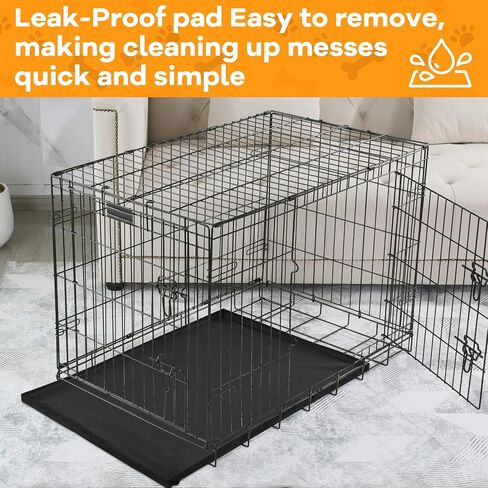 balapet طوي الكلب قفص صينية استبدال المحمولة منصات تبول الكلب حامل للسفر بطانة مقاومة للماء قاعدة أرضية حماية وسادة ولوحة مقسم، قعادة الكلب في الأماكن المغلقة، سهلة التنظيف in Saudi Arabia