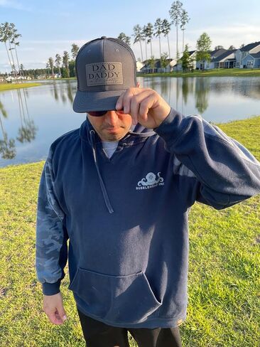 BUBBLEHEAD INK Handmade Adjustable Snapback Hat, Dad In The Streets Daddy In The Sheets Patch, Baseball Cap, Trucker, Mens, Womans, Headwear, Funny, Gift, USA, Tiktok, Inappropriate, (Charcoal/Blk) in Saudi Arabia