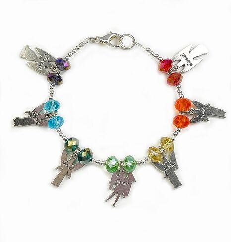 سوار Seven Archangel 7 سوار ساحر من Archangels مع خرز كريستال قوس قزح، Simiel، Uriel، Raphael، Michael، Gabriel، Zachariel، Orifiel Angel Jewelry مجوهرات مسيحية (M) in Saudi Arabia
