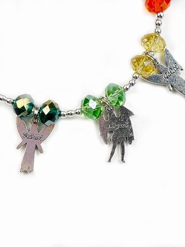 سوار Seven Archangel 7 سوار ساحر من Archangels مع خرز كريستال قوس قزح، Simiel، Uriel، Raphael، Michael، Gabriel، Zachariel، Orifiel Angel Jewelry مجوهرات مسيحية (M) in Saudi Arabia