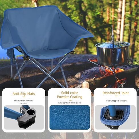 4 Pack Portable Camping Chair Compact Collapsible Outdoor Folding Sports Chairs for Adults Heavy Duty Camp Sporting Events Park Lawn 400 Lbs Black Black in Kuwait