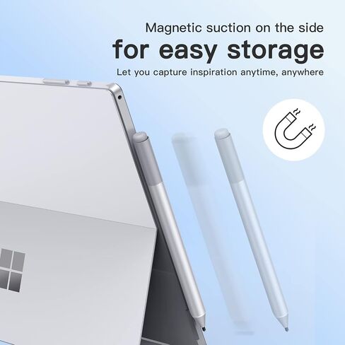 قلم Surface، قلم Surface Pro لجهاز Surface Pro 8/X/7/6/5/4/3/Surface 3/go/go 2/go 3/Book/Laptop/Studio، قلم لوحي بشاشة لمس مع إحساس محرك لمس، تحديد دقيق الدقة والكتابة في الوقت الحقيقي in Saudi Arabia