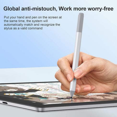 قلم Surface، قلم Surface Pro لجهاز Surface Pro 8/X/7/6/5/4/3/Surface 3/go/go 2/go 3/Book/Laptop/Studio، قلم لوحي بشاشة لمس مع إحساس محرك لمس، تحديد دقيق الدقة والكتابة في الوقت الحقيقي in Saudi Arabia