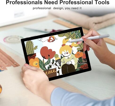قلم Surface، قلم Surface Pro لجهاز Surface Pro 8/X/7/6/5/4/3/Surface 3/go/go 2/go 3/Book/Laptop/Studio، قلم لوحي بشاشة لمس مع إحساس محرك لمس، تحديد دقيق الدقة والكتابة في الوقت الحقيقي in Saudi Arabia