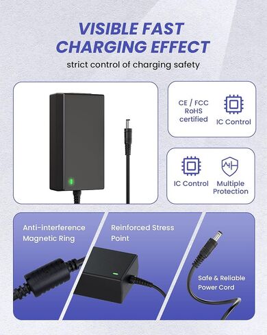 24Volt 2.5Amp 60W Power Supply AC 100-240V Adapter for LED Strip Light, Wireless Router, ADSL Cats, HUB, Switches, Security Cameras, Audio/Video 24V 2.5A 50-60Hz Power Cord with 5.5 x 2.1mm 2.5mm in Saudi Arabia