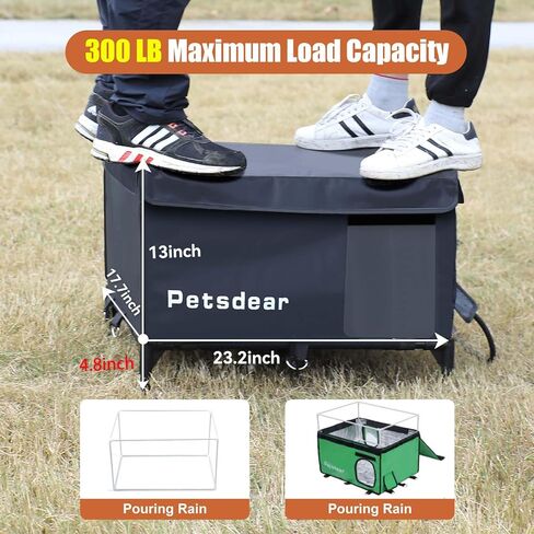 Heated Cat House for Outside Cats Large Outdoor Cat House Weatherproof for Winter Extremely Waterproof Insulated Outside Feral Cat House Multiple Cats (Black) in Kuwait