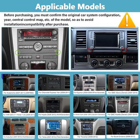 Android 13 Car Stereo Radio for Chevrolet Chevy GMC Silverado Tahoe Sierra Yukon Wireless CarPlay Android Auto 8 Inch Touch Screen Bluetooth GPS Navigation HiFi Audio FM/RDS WiFi SWC + Backup Camera in Saudi Arabia