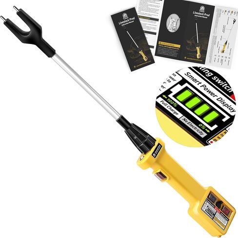 Cattle Prod for Dogs, Power Display Cattle Prod Livestock, LED Light, Instruction Manual, Double Safety Switch, Y Series, 25.6In in Saudi Arabia