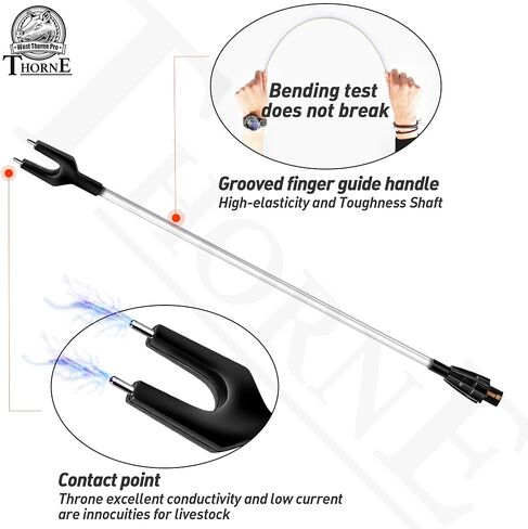 Cattle Prod for Dogs, Power Display Cattle Prod Livestock, LED Light, Instruction Manual, Double Safety Switch, Y Series, 25.6In in Saudi Arabia